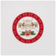 Тарелка закусочная "ДЕД МОРОЗ И СНЕГУРОЧКА" 20,5 см красная (кор=18шт.) LEFARD 85-1717