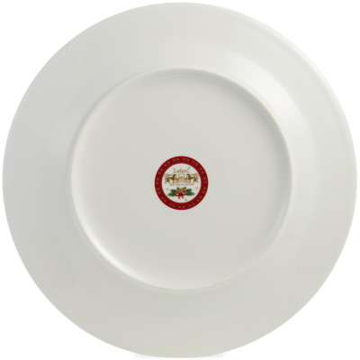 Тарелка обеденная "ДЕД МОРОЗ" 27 см красная (кор=18шт.) LEFARD 85-1719-3