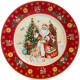 Тарелка закусочная "ДЕД МОРОЗ" 20,5 см красная (кор=18шт.) LEFARD 85-1720