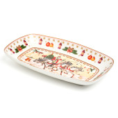 Блюдо "ТРОЙКА" прямоуг. 25*16*3 см белое (кор=12шт.) LEFARD 85-1726-1