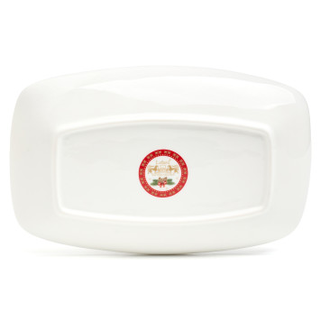 Блюдо "ТРОЙКА" прямоуг. 25*16*3 см белое (кор=12шт.) LEFARD 85-1726-1-1