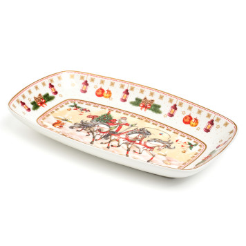 Блюдо "ТРОЙКА" прямоуг. 25*16*3 см белое (кор=12шт.) LEFARD 85-1726-1