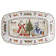 Блюдо "ДЕД МОРОЗ И СНЕГУРОЧКА" прямоуг. 25*16*3 см (кор=12шт.) LEFARD 85-1729-11