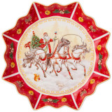 Блюдо "ТРОЙКА" 26*4 см красное (кор=8шт.) LEFARD 85-1737