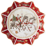 Блюдо "ТРОЙКА" 26*4 см красное (кор=8шт.) LEFARD 85-1737-11