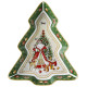 Блюдо "ДЕД МОРОЗ" в форме елки 25*21*4 см зеленое (кор=8шт.) LEFARD 85-1755-11