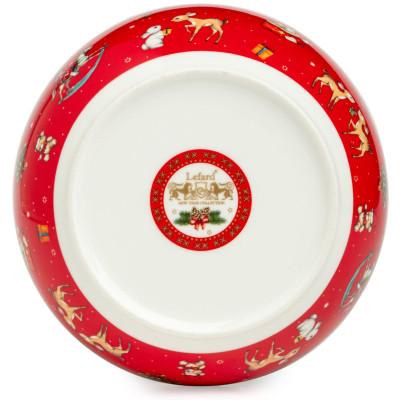 Салатник "ЕЛКА" 15,5*15,5*5 см 600 мл красный (кор=48шт.) LEFARD 85-1762-1-2