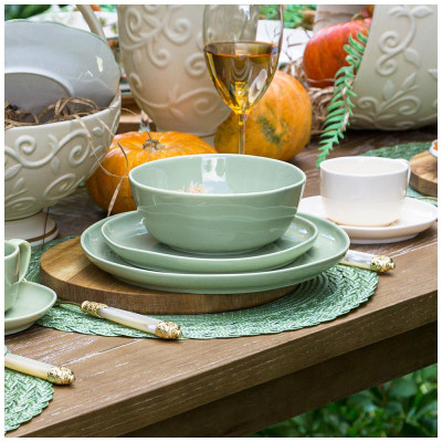 Салатник " TRENDY" 21, 5*7 см 1800 мл зеленый (мал.уп.=4шт, /кор=24шт.) LEFARD 85-1833