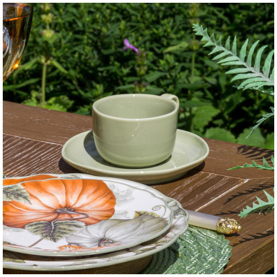 Чайная пара " TRENDY" 250 мл зеленая (мал.уп.=4наб./кор=24наб.) LEFARD 85-1835-1