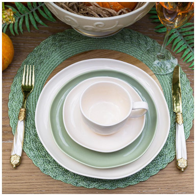 Чайная пара " TRENDY" 250 мл кремовая (мал.уп.=4наб./кор=24наб.) LEFARD 85-1840-1