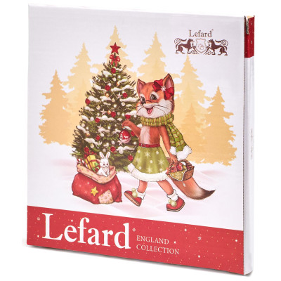 Тарелка закусочная "ЕЛКА" 19 см красная (кор=18шт.) LEFARD 85-1879-1-2