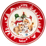 Тарелка закусочная "ЕЛКА" 19 см красная (кор=18шт.) LEFARD 85-1880-1