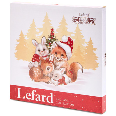 Тарелка закусочная "ЕЛКА" 19 см красная (кор=18шт.) LEFARD 85-1880-1-2