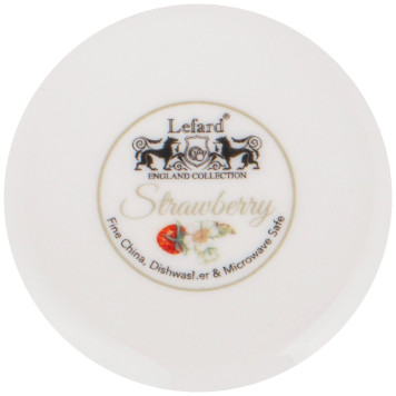 Банка с крышкой "STRAWBERRY" 12*17,5 см 800 мл (кор=12шт.) LEFARD 85-1905-2