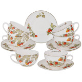 Чайный набор "STRAWBERRY" на 6 пер. 12 пр. 300 мл (кор=12наб.) LEFARD 85-1906