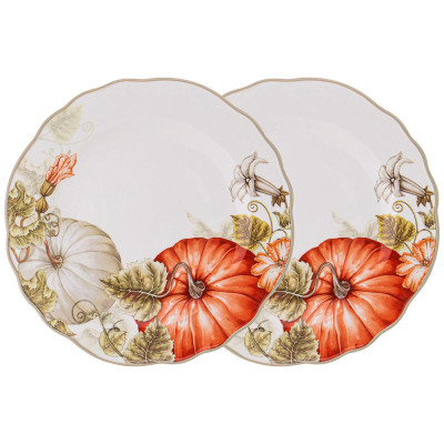 Набор тарелок обеденных "VILLAGE" 2 шт. 25,5 см (кор=9наб.) LEFARD 85-1951