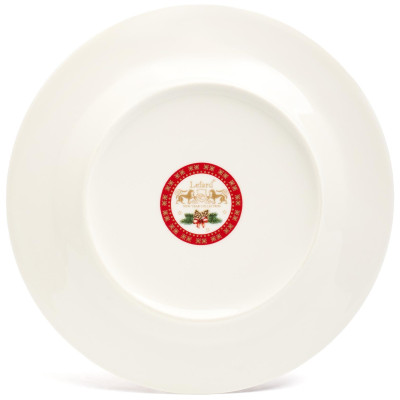 Тарелка закусочная "С НОВЫМ ГОДОМ!" 19 см красная (кор=18шт.) LEFARD 85-1955-1-1