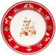 Тарелка закусочная "С НОВЫМ ГОДОМ!" 19 см красная (кор=18шт.) LEFARD 85-1955-1