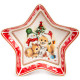 Блюдо "С НОВЫМ ГОДОМ!" в форме звезды 17,5*17,5*3,5 см красное (кор=36шт.) LEFARD 85-1957-1