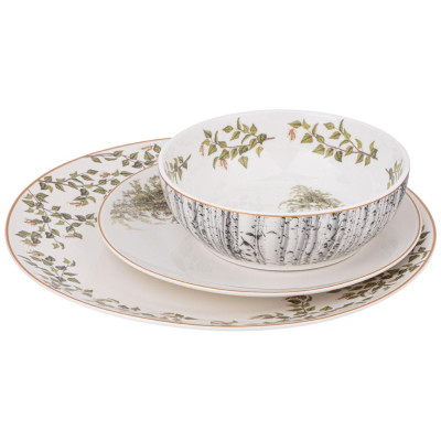 Набор посуды обеденный "БЕРЕЗКИ" на 4 пер. 12 пр. (кор=2наб.) LEFARD 85-2015-5