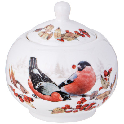 Чайный сервиз "ЛЕСНАЯ СКАЗКА" снегири на 6 пер. 14 пр. 930/380/300 мл (кор=2наб.) LEFARD 85-2025-4