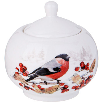 Чайный сервиз "ЛЕСНАЯ СКАЗКА" снегири на 6 пер. 14 пр. 930/380/300 мл (кор=2наб.) LEFARD 85-2025-5