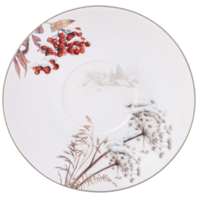 Чайный сервиз "ЛЕСНАЯ СКАЗКА" снегири на 6 пер. 14 пр. 930/380/300 мл (кор=2наб.) LEFARD 85-2025-6