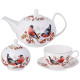 Чайный сервиз "ЛЕСНАЯ СКАЗКА" снегири на 6 пер. 14 пр. 930/380/300 мл (кор=2наб.) LEFARD 85-2025