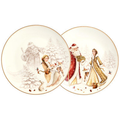 Набор тарелок закусочных "МОРОЗКО" 4 шт. 20,5 см (кор=6наб.) LEFARD 85-2038-1-1