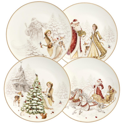 Набор тарелок закусочных "МОРОЗКО" 4 шт. 20,5 см (кор=6наб.) LEFARD 85-2038-1