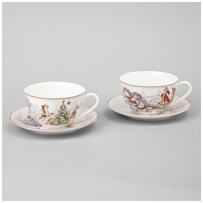 Чайный набор  " МОРОЗКО"  на 2 пер. 4 пр. 300 мл (кор=12наб.) LEFARD 85-2045-1