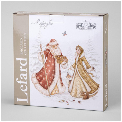 Блюдо "МОРОЗКО" квадратное 25x4 cm (кор=12шт.) LEFARD 85-2047