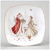 Блюдо "МОРОЗКО" квадратное 25x4 cm (кор=12шт.) LEFARD 85-2047