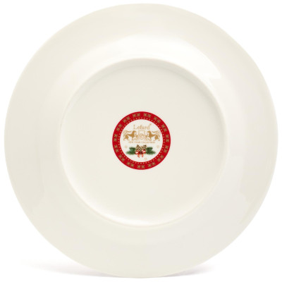 Тарелка закусочная "С НОВЫМ ГОДОМ!" 19 см красная (кор=18шт.) LEFARD 85-2049-1-1
