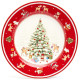 Тарелка закусочная "С НОВЫМ ГОДОМ!" 19 см красная (кор=18шт.) LEFARD 85-2049-1