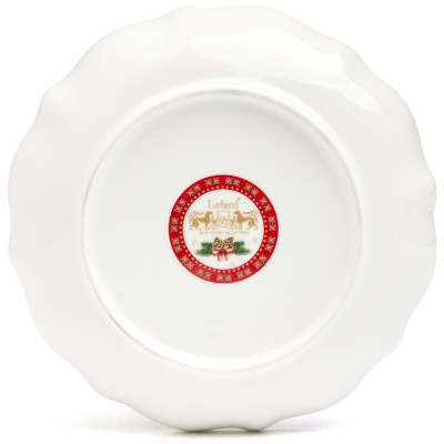 Блюдо "С НОВЫМ ГОДОМ!" 16*3,5 см красное (кор=24шт.) LEFARD 85-2051-1-1