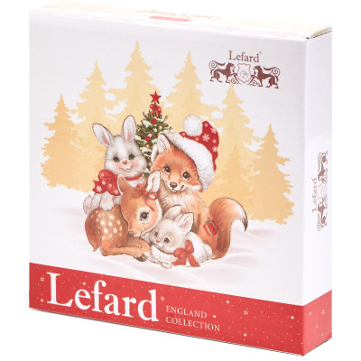 Блюдо "С НОВЫМ ГОДОМ!" 16*3,5 см красное (кор=24шт.) LEFARD 85-2051-1-2