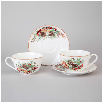 Чайный набор  " МОРОЗКО"  на 2 пер. 4 пр. 300 мл (кор=12наб.) LEFARD 85-2061