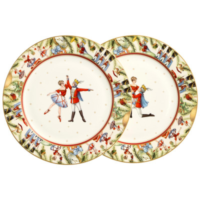 Набор тарелок обеденных " ЩЕЛКУНЧИК" 2 шт. 27 см (кор=9наб.) LEFARD 85-2063-1