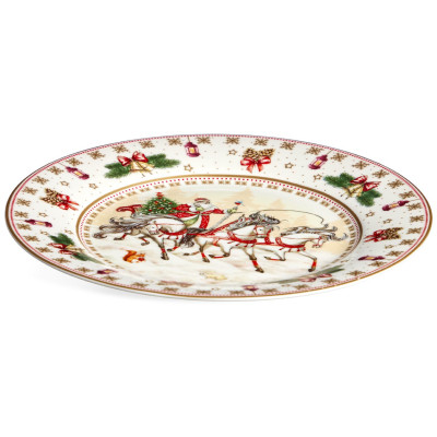 Тарелка закусочная "ТРОЙКА" 20,5 см (кор=18шт.) LEFARD 85-2080-1