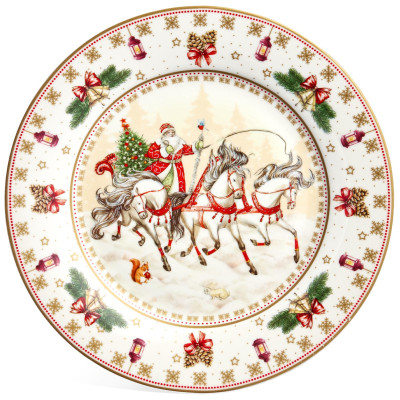 Тарелка закусочная "ТРОЙКА" 20,5 см (кор=18шт.) LEFARD 85-2080