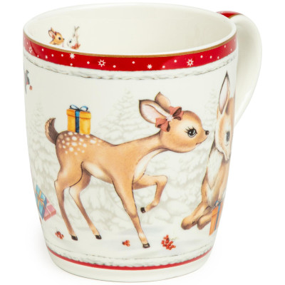 Набор посуды "C НОВЫМ ГОДОМ" 3 пр.: салатник 800 мл, тарелка 19 см, кружка 400 мл (кор=8наб.) LEFARD 85-2082-9