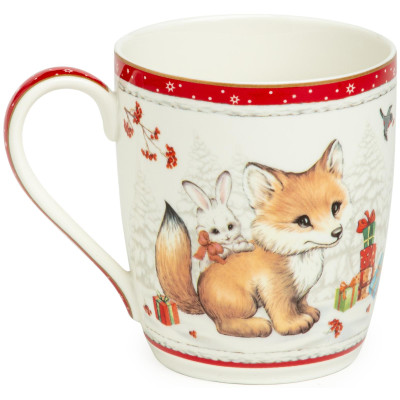 Набор посуды "C НОВЫМ ГОДОМ" 3 пр.: салатник 800 мл, тарелка 19 см, кружка 400 мл (кор=8наб.) LEFARD 85-2082-10