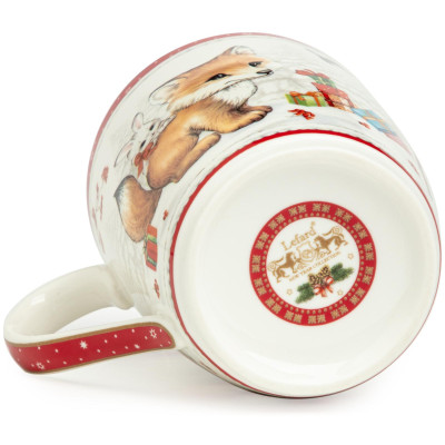 Набор посуды "C НОВЫМ ГОДОМ" 3 пр.: салатник 800 мл, тарелка 19 см, кружка 400 мл (кор=8наб.) LEFARD 85-2082-11