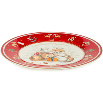 Набор посуды "C НОВЫМ ГОДОМ" 3 пр.: салатник 800 мл, тарелка 19 см, кружка 400 мл (кор=8наб.) LEFARD 85-2082-2