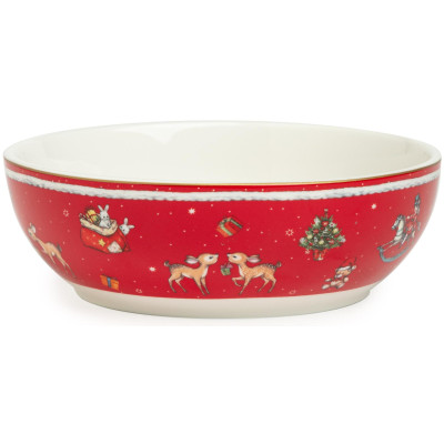 Набор посуды "C НОВЫМ ГОДОМ" 3 пр.: салатник 800 мл, тарелка 19 см, кружка 400 мл (кор=8наб.) LEFARD 85-2082-4