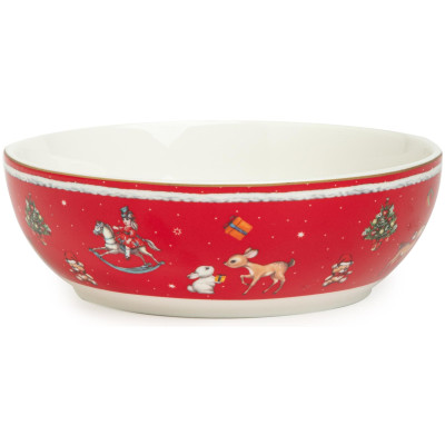 Набор посуды "C НОВЫМ ГОДОМ" 3 пр.: салатник 800 мл, тарелка 19 см, кружка 400 мл (кор=8наб.) LEFARD 85-2082-5