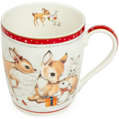 Набор посуды "C НОВЫМ ГОДОМ" 3 пр.: салатник 800 мл, тарелка 19 см, кружка 400 мл (кор=8наб.) LEFARD 85-2082-7