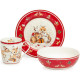Набор посуды "C НОВЫМ ГОДОМ" 3 пр.: салатник 800 мл, тарелка 19 см, кружка 400 мл (кор=8наб.) LEFARD 85-2082
