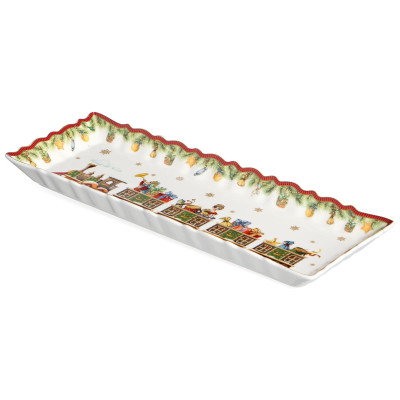 Блюдо " ЩЕЛКУНЧИК" прямоуг. 30,5*11,5*2,8 см (кор=12шт.) LEFARD 85-2083